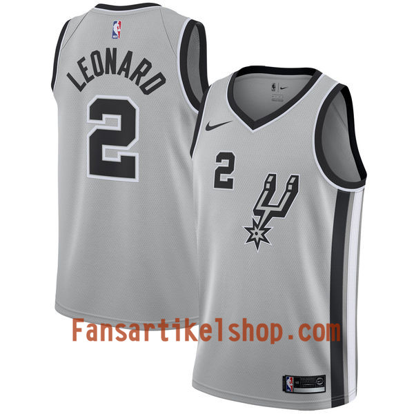 NBA San Antonio Spurs Trikot Kawhi Leonard 2 Nike 2017-18 Grau Swingman - Herren